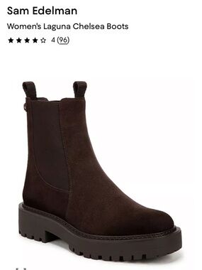 Sam Edelman Laguna Chelsea Boot in Dark Brown Suede